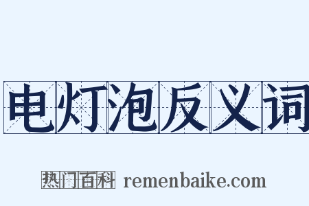 电灯泡反义词是什么意思的图片